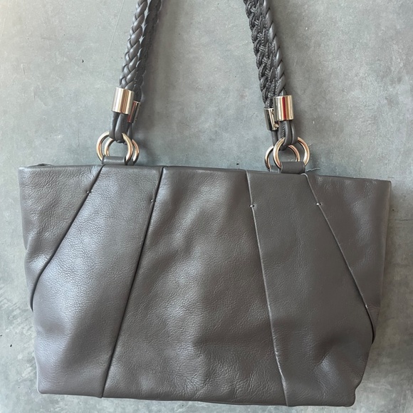 Authentic COLE HAAN Grey leather shoulder bag - Picture 8 of 12